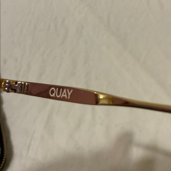 Quay Australia Gold Frame Sunglasses with Purple Lenses main image 10